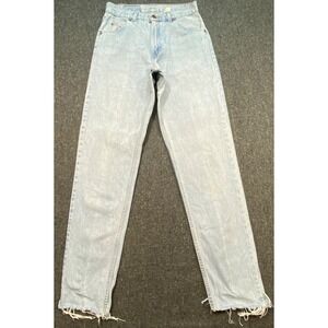 Levis 902 Loose Fit Straight Leg Jeans L/W28 Light Wash Denim Raw Hem Vintage